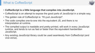 Overview of CoffeeScript | PPT