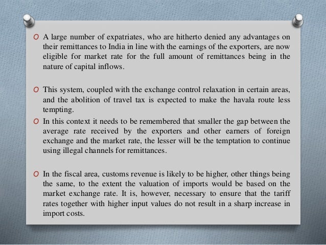 liberalised exchange rate management system was introduced in