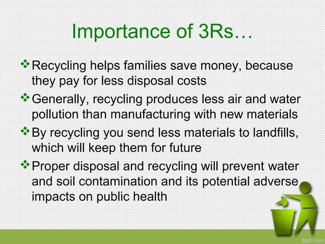 Reduce, Reuse, and Recycle | PPT | Home Improvement | Home & Garden