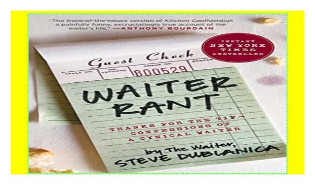 Waiter Rant Ps Pdfbook - 