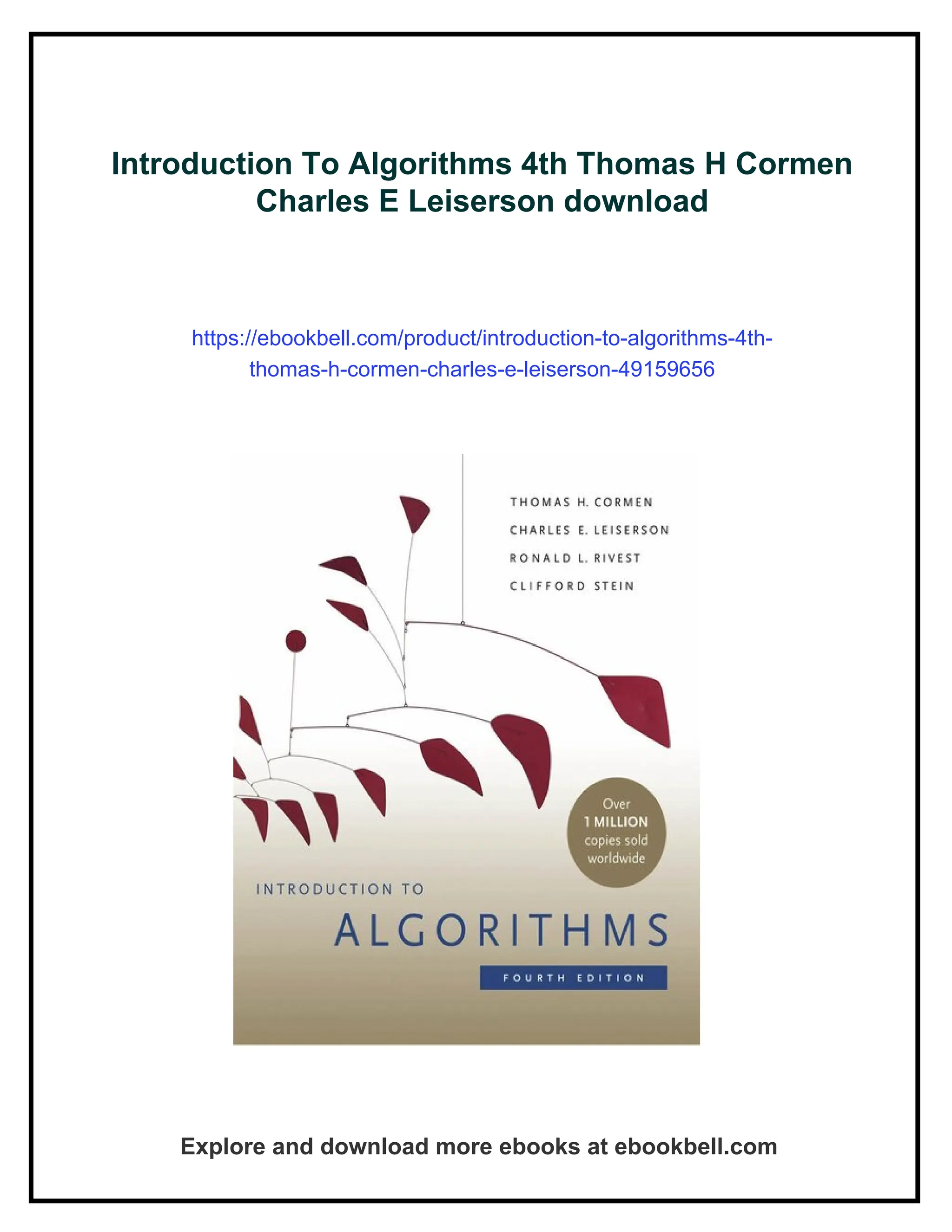 Introduction to Algorithm TCRC 第4版 Introduction to Algorithms, fourth edition: 9780262046305