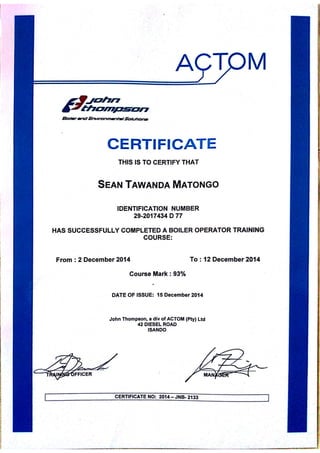 Boiler Operator Training | PDF