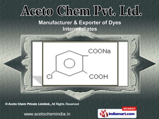 Manufacturer & Exporter of Dyes
        Intermediates
 