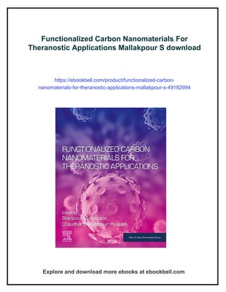 Functionalized Carbon Nanomaterials For Theranostic Applications ...
