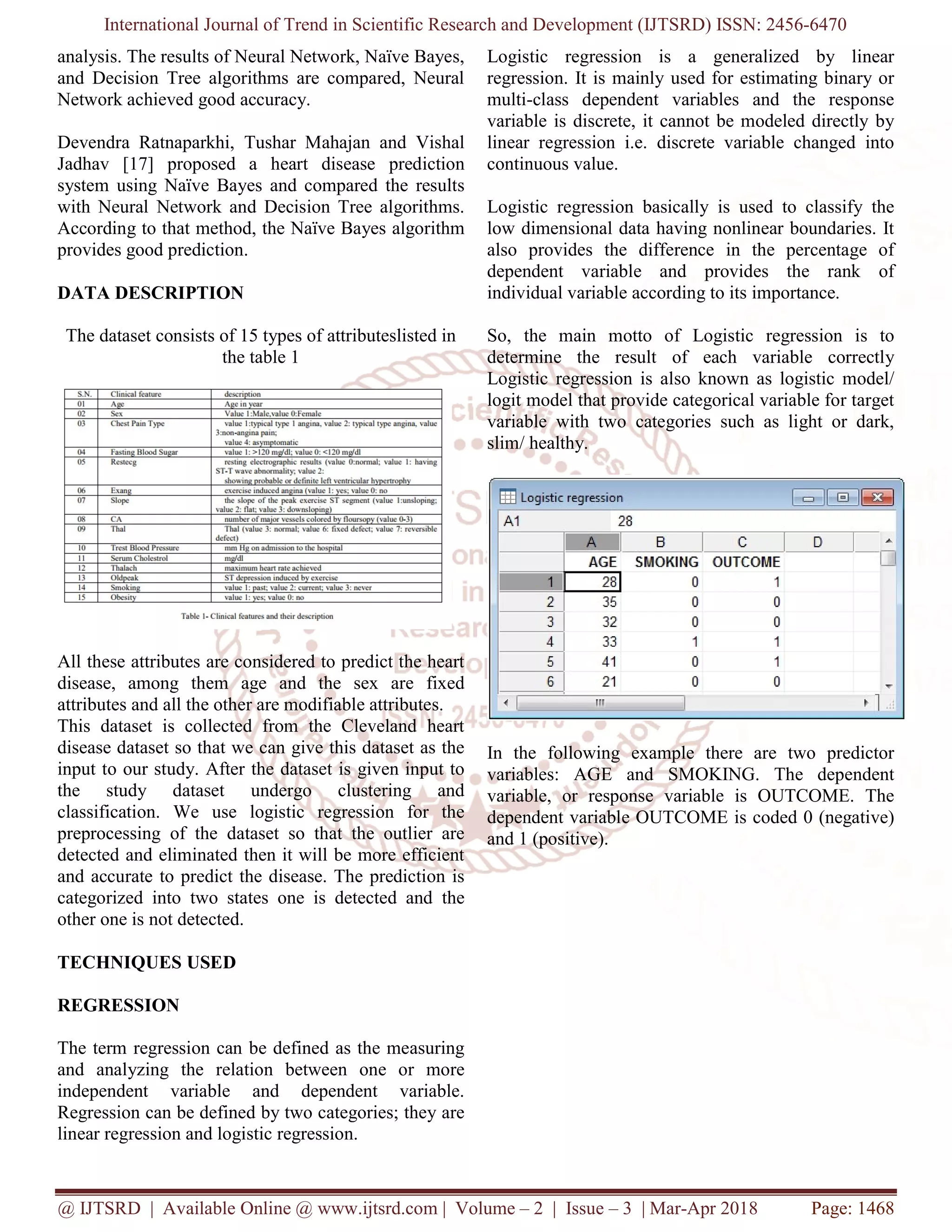 A Heart Disease Prediction Model using Logistic Regression By Cleveland ...