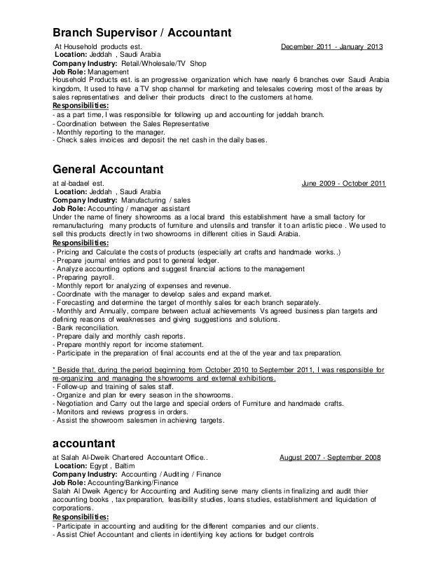general accountant resume