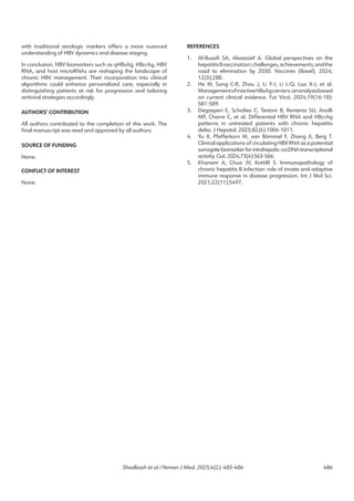 The Role of Hepatitis B Virus Biomarkers for Diagnosing the Progression ...