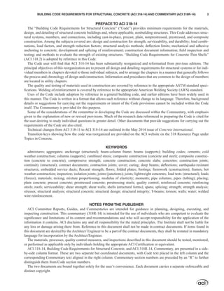 Aci 31814 Building Code Requirements For Structural Concrete And ...