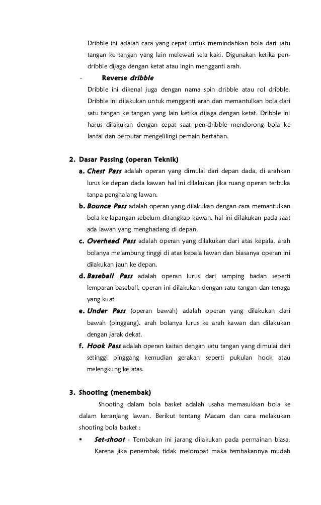 Sebutkan Empat Gerakan Operan Passing Pada Permainan Bola Basket Melalui Atas Kepala Sebutkan Itu