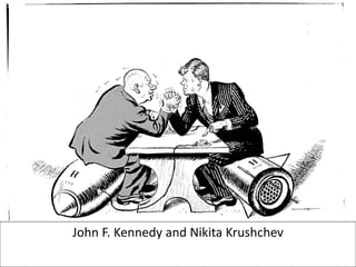 John F. Kennedy and Nikita Krushchev
 
