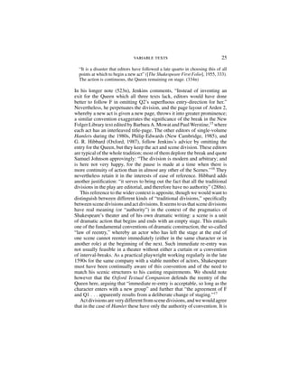 Hamlet Practical Stage Directions In Hamlet New Essays And New Directions Hardin L ...