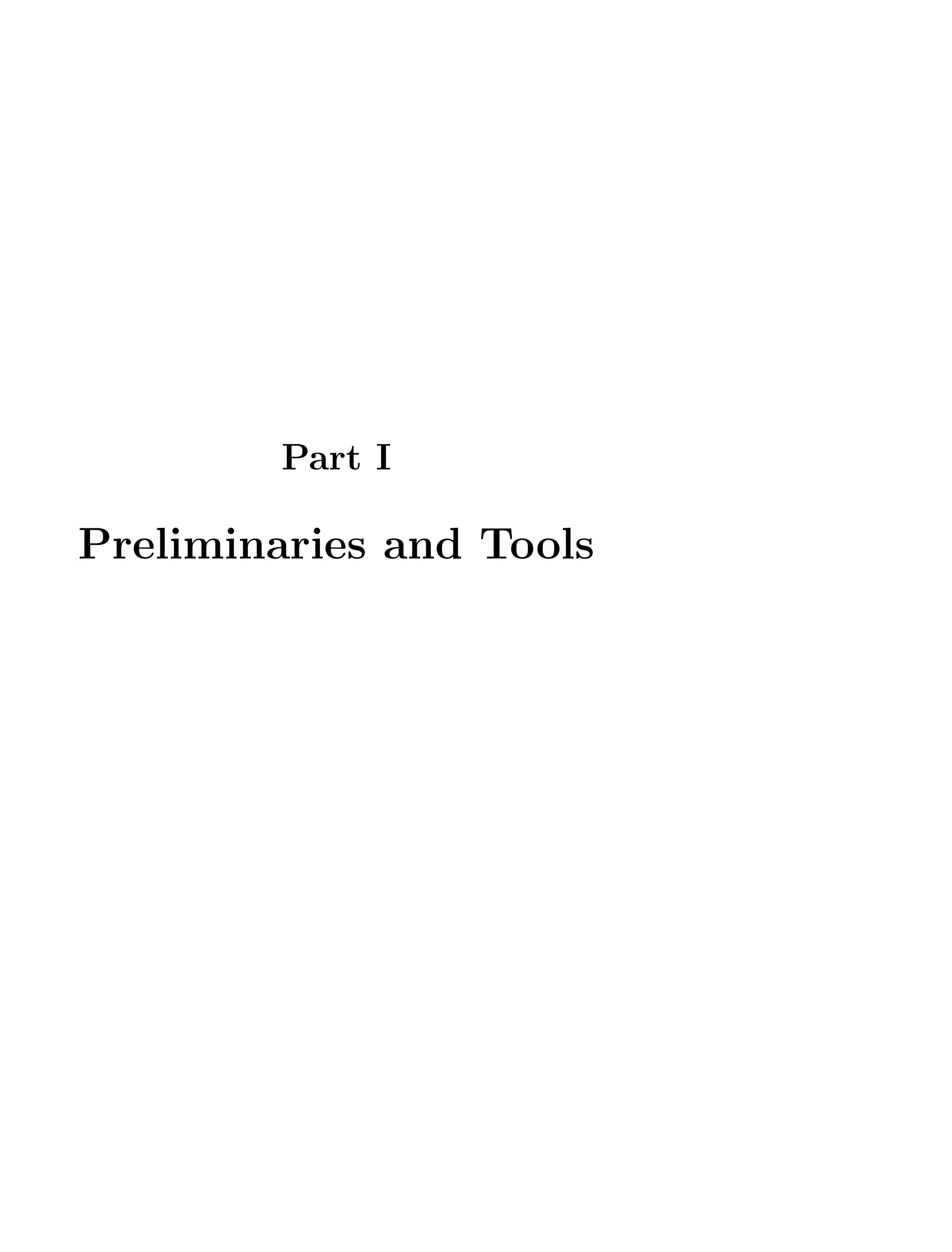 Part I
Preliminaries and Tools
 