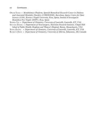 Daniel Raftery Mass Spectrometry In Metabolomics Methods And Protocols 1st Edition ...