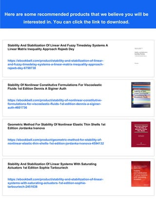 Stability Of Linear Delay Differential Equations A Numerical Approach ...