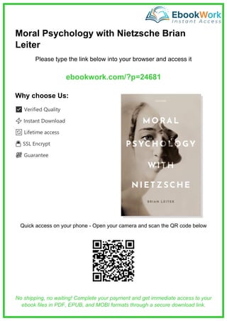 Brian Leters In-Depth Exploration of Moral Psychology with Nietzsche by Brian Leiter ...