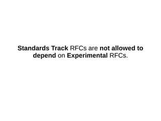 Standards Track RFCs are not allowed to
depend on Experimental RFCs.
 
