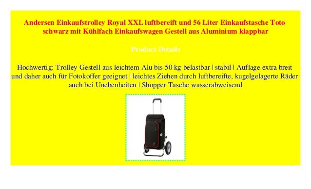 Andersen Einkaufstrolley Royal Xxl Luftbereift Und 56 Liter Einkaufs