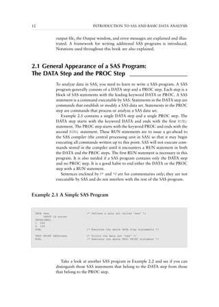 Data Analysis Using Sas Chaoying Joanne Peng | PDF