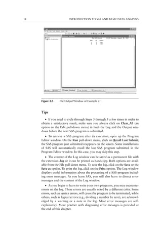 Data Analysis Using Sas Chaoying Joanne Peng | PDF