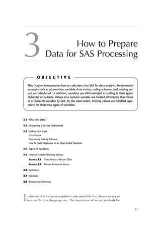Data Analysis Using Sas Chaoying Joanne Peng | PDF