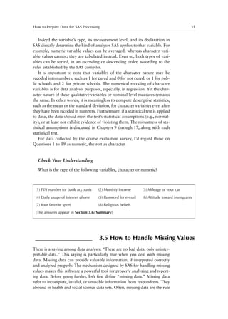 Data Analysis Using Sas Chaoying Joanne Peng | PDF