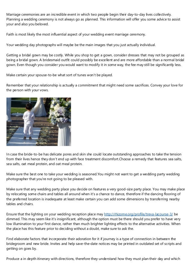 Tough Time Organising A Wedding Event Use This Guidance