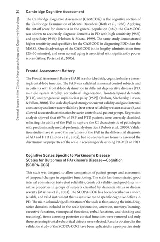 Clinical Neuropsychology And Cognitive Neurology Of Parkinsons Disease ...