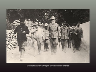 Generales Alvaro Obregón y Venustiano Carranza 