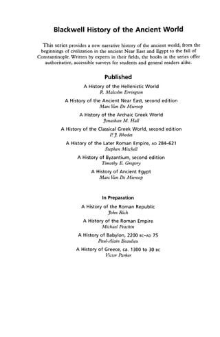 A History Of Ancient Egypt 1st Edition Marc Van De Mieroop | PDF