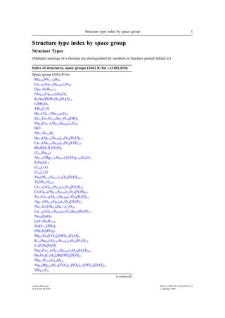Structure Types Part 6 Space Groups 166 R3m 160 R3m 1st Edition P ...