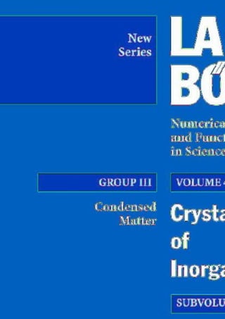 Structure Types Part 6 Space Groups 166 R3m 160 R3m 1st Edition P ...
