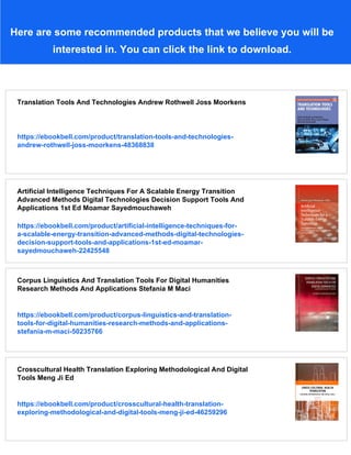 Andy Rothwell Translation Tools And Technologies Andrew Rothwell Joss Moorkens | PDF