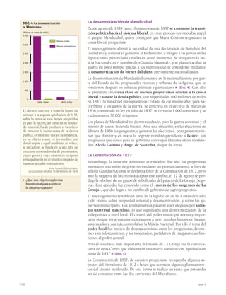 18 tema 1
mineros: plata y plomo en Cartagena, cobre en Andalucía y Asturias,
mercurio en Almadén, oro en Galicia y León, estaño en Galicia, etc.
La mayoría de las grandes explotaciones mineras eran propiedad del Es-
tado romano, pero se permitió la existencia de minas privadas que se co-
rrespondían, en general, con los yacimientos más pequeños. Tanto unos
como otros utilizaban principalmente mano de obra esclava, aunque tam-
bién era frecuente el empleo de trabajadores asalariados libres.
La esclavitud
La economía romana que se implantó en Hispania, como en el resto del
Imperio, se fundamentaba en la utilización de mano de obra esclava. La
esclavitud era más intensa en las zonas más romanizadas –costa mediterrá-
nea y centro–, donde la estructura urbana estaba más desarrollada. Las
ciudades demandaban muchos esclavos para todo tipo de trabajos.
La forma más común de conseguir esclavos era recurrir a los prisioneros
de guerra o a los capturados tras cualquier rebelión contra Roma. Esta fue
la forma predominante hasta la conquista total de la Península. Tras la
desaparición de las guerras se podían obtener mediante la compra, las
condenas por deudas, etc.
El trabajo de los esclavos era importante en ámbitos como las labores agra-
rias, las domésticas, en las manufacturas artesanales, en las minas y en la
misma administración romana. Tal variedad de actividades daba lugar
también a una gran variedad de situaciones y condiciones de trabajo.
Una economía monetaria y urbana
La economía del Imperio romano se basaba en los intercambios comer-
ciales entre las diversas partes del mismo ▶ (Doc. 15). La creación de una
excelente red de comunicaciones terrestres y marítimas ponía en con-
tacto las distintas regiones y ciudades. El desarrollo urbano de este perío-
do se debió al papel que desempeñaba la ciudad en esta economía mer-
E^ZaZh
HVa
IZmi^a
Ig^d
K^cd
Eg^cX^eVaZh
ejZgidh
6XZ^iZYZda^kV
Eg^cX^eVaZh
XVaoVYVhgdbVcVh
:heZX^Vh
B^cVhYZdgd
B^cVhYZXdWgZ
6a[VgZg†V
ÛbWVg
:hXaVkdh
8VgiVZcV
8VgiVdCdkV
B‚g^YV
:bZg^iV
6jjhiV
8{Y^o
VYZh
I{cZg
HVjcid
HVjcijb
A^hWdV
Da^h^ed
OVgVdoV
8VZhVgVjjhiV
BVghZaaV
Andc
6hidgV
6hijg^XV
7jgYZdh
CVciZh
GdbV
G{kZcV
IVgZcid
8VgiVd
6iZcVh
BZhh^cV
7^oVcX^d
w[Zhd
E‚gVbd
C^XdbZY^V
IgVWo‹c
6ci^dfj†V
?ZgjhVa‚c
6aZ_VcYg†V
Ig‚kZg^h
AdcYgZh
YZ8]^cV
Y
Z
a

7
{
a
i
^
X
d
D8w6CD
6IAÛCI8D
B V g   B Z Y ^ i Z g g { c Z d
B
VgCZgd
DOC. 15. RED
COMERCIAL DEL
IMPERIO ROMANO.
▶ ¿Con qué
productos
participaba
Hispania
en el sistema
comercial
del Imperio
romano?
DOC. 16. MONEDAS ROMANAS.
Las tres monedas más importantes del
Imperio romano fueron el áureo (de oro),
el denario (de plata) y el sextercio
(de bronce), aunque existieron otros tipos.
▶ ¿Qué significa que el denario romano
actuaba como una moneda
internacional?
Dupondio
Denario
Sextercio
Áureo
 