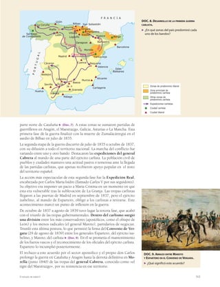 VÍA
T
R
A
N
S
V
E
R
SAL








Su número fue evolucionando a lo largo de la dominación romana:
t En los inicios de la conquista –siglo II a.C.–, Hispania se dividió en dos
provincias: Ulterior (la actual Andalucía y la parte occidental de la Pe-
nínsula) y Citerior (costa mediterránea y valle del Ebro).
t Tras la dominación de todo el territorio, en la época de Augusto (27 a.C.)
se crearon tres provincias: Bética, con capital en Corduba (Córdoba);
Lusitania, con capital en Emerita Augusta (Mérida), y Tarraconense,
con capital en Tarraco (Tarragona).
t En los siglos III y IV d.C. varió el mapa provincial de nuevo. Las provin-
cias se hicieron más pequeñas y numerosas: Gallaecia, Cartaginense,
Tarraconense, Lusitania, Bética y Baleárica. Todas ellas quedaron in-
tegradas, durante el gobierno de Diocleciano, en una unidad adminis-
trativa superior: la diócesis de Hispania ▶ (Doc. 18).
La red urbana y de comunicaciones
La civilización romana fue esencialmente urbana ▶ (Doc. 19). Hispania vio
crecer el número y el tamaño de sus ciudades. Emerita Augusta, Caesarau-
gusta (Zaragoza), Hispalis (Sevilla), Tarraco, Barcino (Barcelona), Valentia
(Valencia) o Lucus Augustus (Lugo) fueron algunas de ellas.
Las ciudades romanas eran centros económicos y políticos que organiza-
ban, además, su entorno rural. La mayoría ofertaba a sus habitantes una
serie de servicios impensables para las sociedades prerromanas: acueduc-
tos, teatros, foros, termas, templos, etc.
Los romanos crearon una excelente red viaria basada en las calzadas. Esta
red se diseñó con la finalidad de organizar el territorio, asegurar su control
militar y administrativo, y unir las distintas ciudades. También sirvió para
fomentar el comercio.
El mapa de la red viaria romana indicaba un claro predominio de la perife-
ria peninsular sobre el centro, que estaba menos poblado y urbanizado.
Tres fueron los ejes de comunicación principales: la vía Augusta, que
 