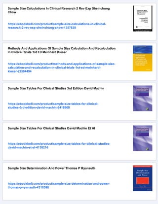 Sample Size Calculations For Clustered And Longitudinal Outcomes In ...