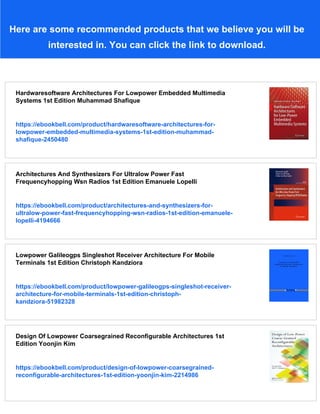 Low Power Architectures For Iot Applications Devendra Kumar Sharma | PDF