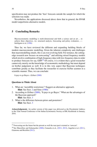 Macroeconometric Methods Applications To The Indian Economy Pami Dua | PDF