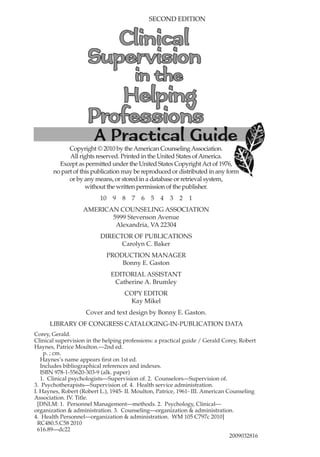 Clinical Supervision In The Helping Professions A Practical Guide 2nd ...