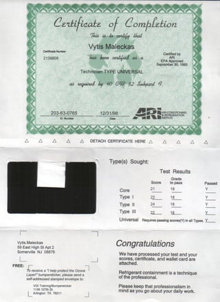 #24762 Vytis Maleckas Ari Certificate