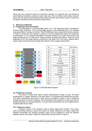 Design of Flood Warning System Based IoT and Water Characteristics | PDF