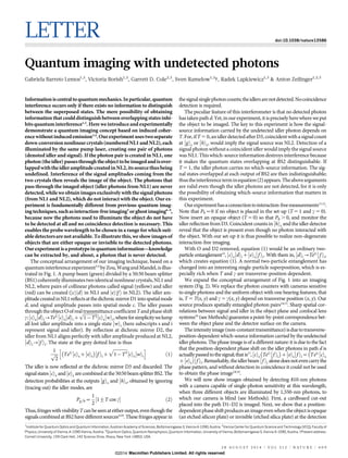 Quantum Imaging With Undetected Photons Gabriela Barreto Lemos Victoria ...