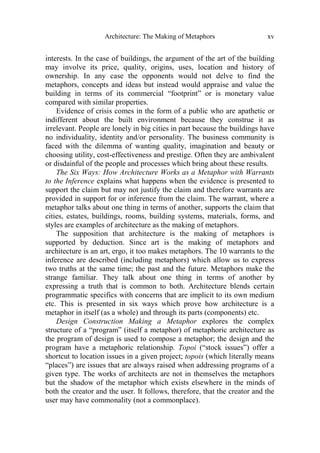Architecture The Making Of Metaphors Barie Fezbarringten Edward Hart | PDF