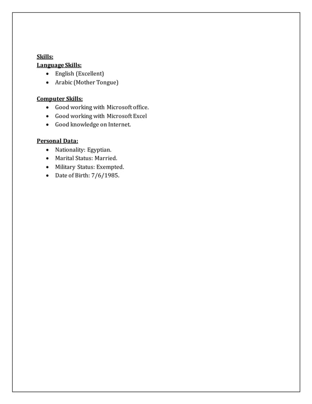 Cv Update Pdf