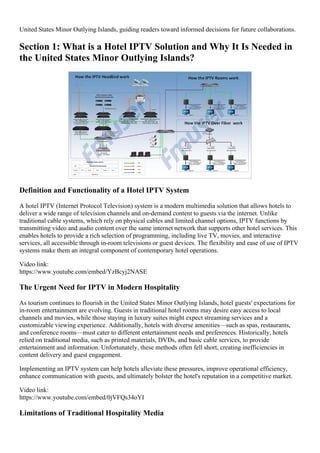 Outlying Definition 6 Best Hotel IPTV Solution Suppliers in -, UNITED STATES MINOR OUTLYING ...