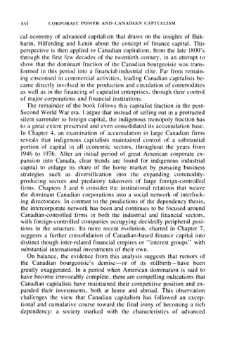 Corporate Power And Canadian Capitalism William K Carroll | PDF