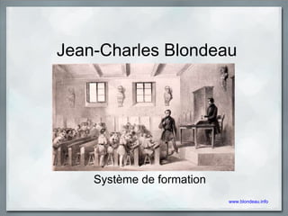 Jean-Charles Blondeau Système de formation www.blondeau.info 
