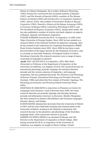 Prosodic Typology II The Phonology of Intonation and Phrasing Sun-Ah ...