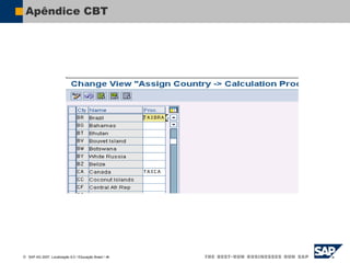  SAP AG 2007, Localização 6.0 / Educação Brasil / ‹#›
Apêndice CBT
 