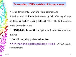 Managing Warfarin Therapy in Atrial Fibrilation) | PPT