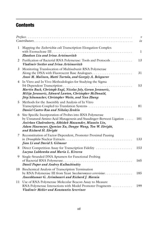 Bacterial Transcriptional Control Methods And Protocols 1st Edition ...